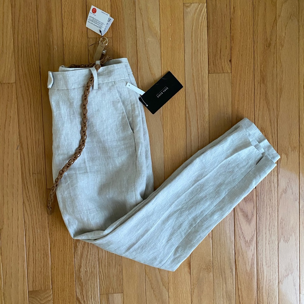 Zara basic Linen pants - Picture 2 of 9